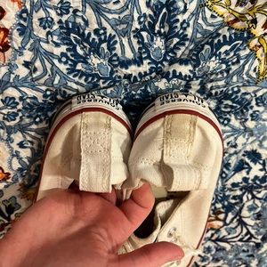 White low-top Converse